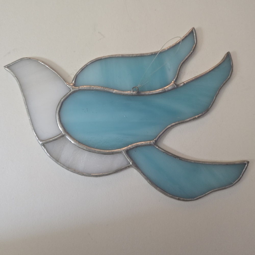 Stained Leaded Glass Large Morning Dove Sun Catcher